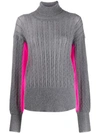 Maison Flaneur Pullover In Colour-block-optik In Grey