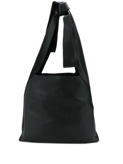 Loewe Bow Oversized Nappa-leather Tote Bag In Black