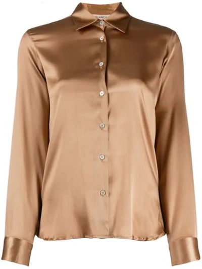 Blanca Silk Fitted Shirt In Brown