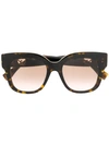 Fendi Square Frame Sunglasses In 棕色