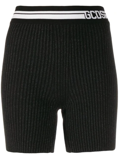 Gcds Logo Band Knitted Shorts In Black