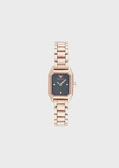 Emporio Armani Steel Strap Watches - Item 50234765 In Rose Gold