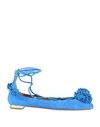 Aquazzura Ballet Flats In Blue