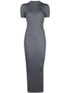 Vera Wang Ribbed Knit Maxi Dress In Grey