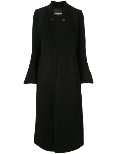 Aganovich Flared Sleeve Coat In Black