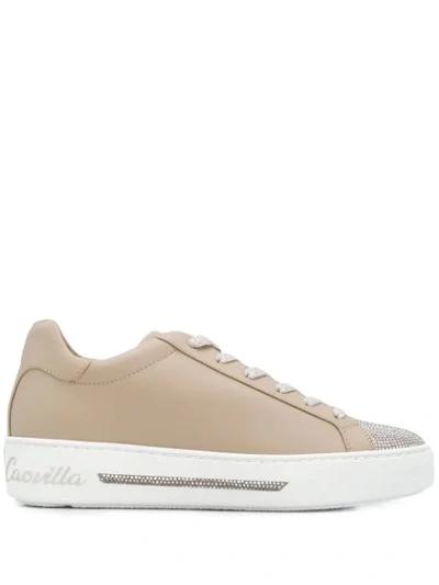 René Caovilla Embellished Toe Trainers In Brown