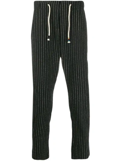 The Silted Company Striped Trousers In Black