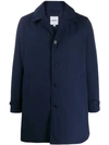 Aspesi Single-breasted Coat In 50096 Blue