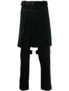 Sacai Cordhose Mit Schurz In Black