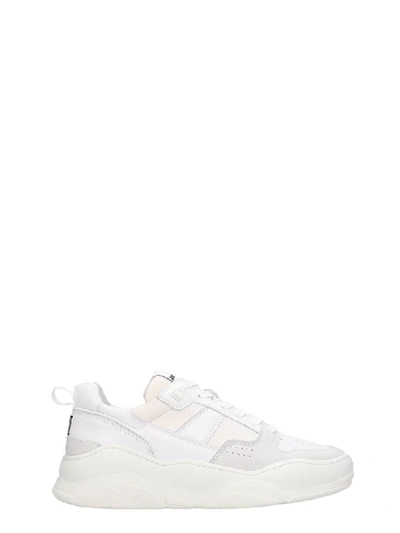 Ami Alexandre Mattiussi Sneakers In White Leather And Fabric
