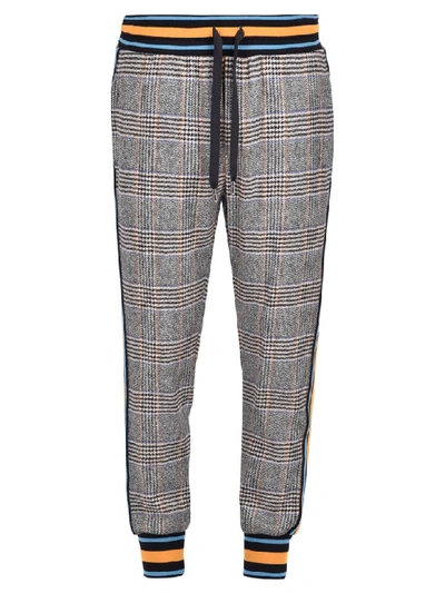 Dolce & Gabbana Checked Trousers In Brown