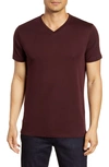 Robert Barakett Georgia Regular Fit V-neck T-shirt In Deep Bordeaux