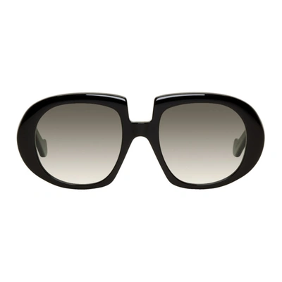 Loewe Anagram Oversized Acetate Sunglasses In Black