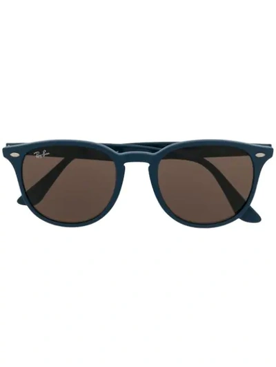 Ray Ban Round Frame Sunglasses In Blau