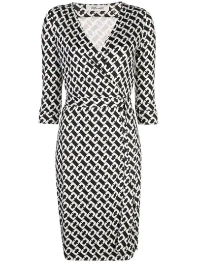 Diane Von Furstenberg Julian Wrap Dress In Black
