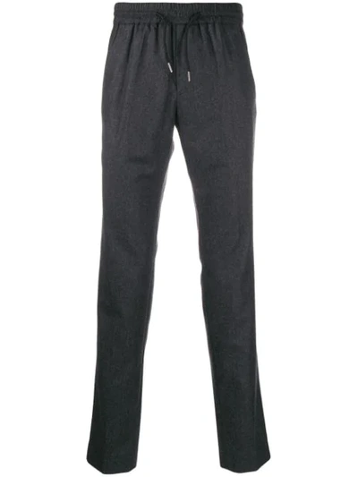 Sandro Drawstring Flannel Trousers In Grey