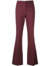Theory Tailored Straight-leg Trousers In Red