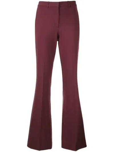 Theory Tailored Straight-leg Trousers In Red