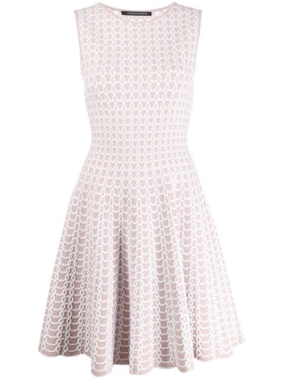 Antonino Valenti Knitted Flared Dress In Pink-white