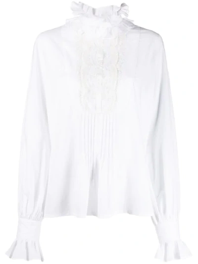 Wandering Loose-fit Ruffled Shirt In White
