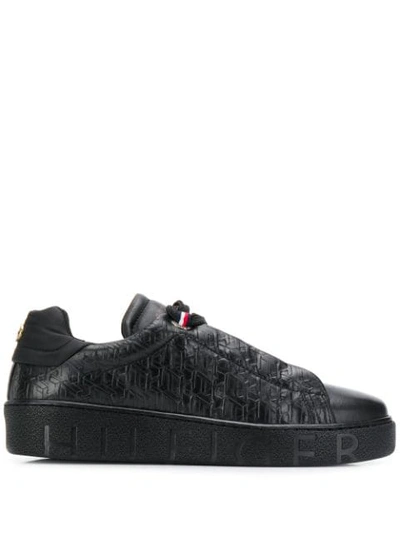 Tommy Hilfiger Cool Tommy Embossed Low-top Trainers In Black