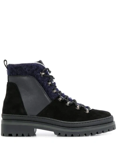Tommy Hilfiger Cosy Lined Outdoor Boots In Black