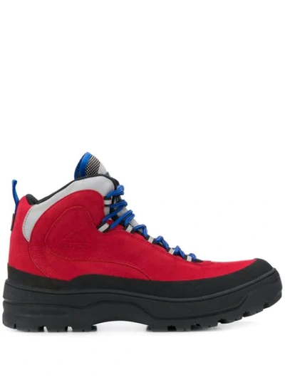 Tommy Jeans Expedition Boots In Red