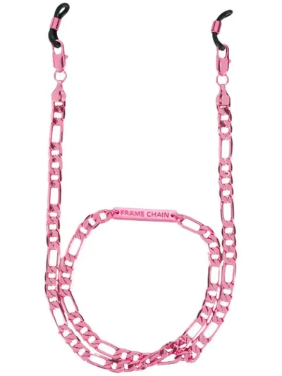 Frame Chain Metallic Sunglasses Chain In Pink