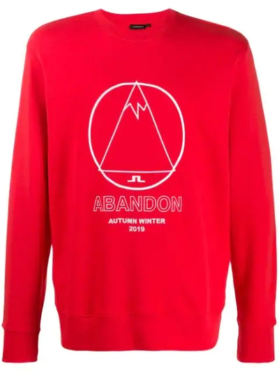 J. Lindeberg Hurl Graphic Print Sweatshirt In Red