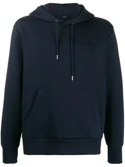 J. Lindeberg Chip Embroidered Logo Hoodie In Blue