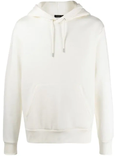 J. Lindeberg Chip Embroidered Logo Hoodie In Neutrals
