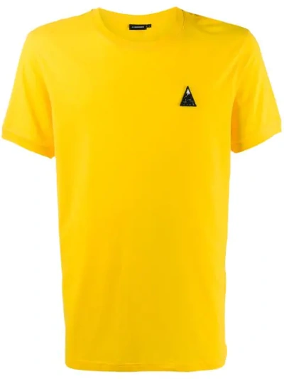 J. Lindeberg Bridge Embroidered Logo T-shirt In K021 Sun Yellow