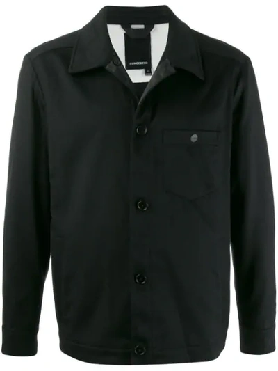 J. Lindeberg Patch Pocket Shirt Jacket In Black