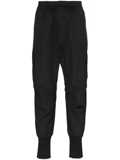 Y-3 Cargo-style Tapered Trousers In Black