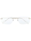 Cartier Rimless Eyeglasses In Silver