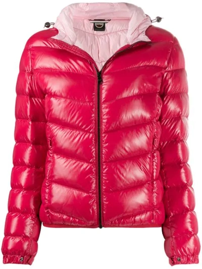Colmar Lacquered-effect Winter Down Jacket In Red