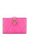 Givenchy Gv3 Quilted Wallet In Pink