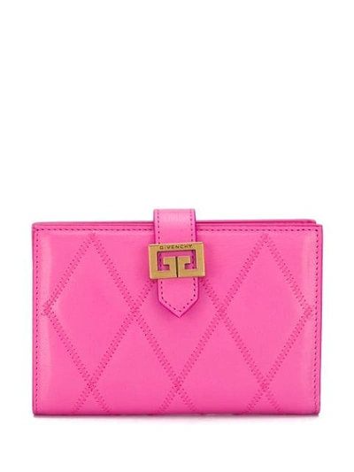 Givenchy Gv3 Quilted Wallet In Pink