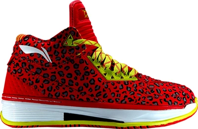 Pre-owned Li-ning  Way Of Wade 2 Red Leopard In Red/yellow-white