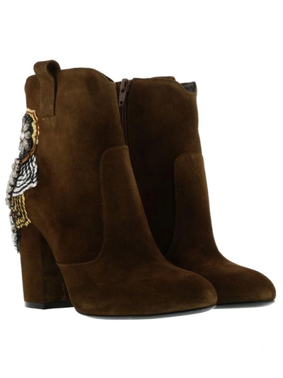 Strategia Velour Ankle Boots In Brown