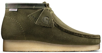 Pre-owned Clarks  Originals Wallabee Carhartt Wip Olive In Olive Camo