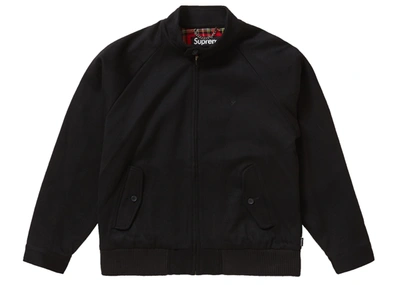 Pre-owned Supreme  Wool Harrington Jacket Black