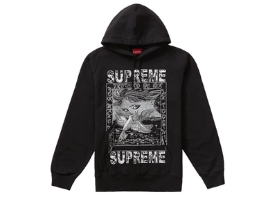 Pre-owned Supreme  Doves Hooded Sweatshirt Black