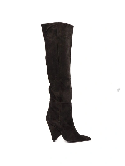 Aldo Castagna Black Color Suede Boots