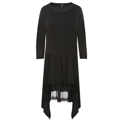 Nissa Lace Insert Asymmetrical Dress