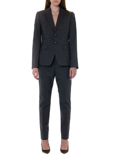 Dsquared2 Grey Stretch Wool Suit
