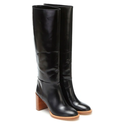 Gabriela Hearst Bocca Leather Knee-high Boots In Black