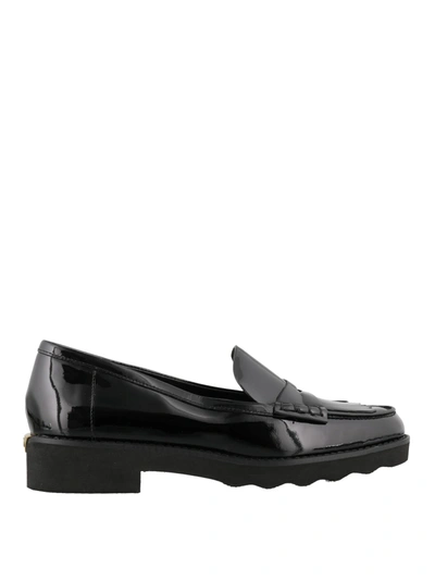 Michael Kors Alberta Patent Leather Loafers In Black