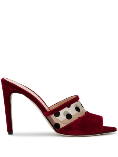 Chloe Gosselin Liz Open Toe Mules In Red