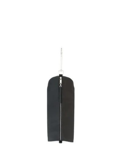 Rick Owens Zipped Wallet Keyring In Black